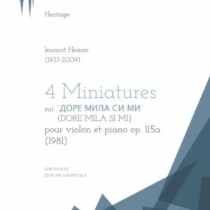 4 Miniatures pour violon et piano op. 115a