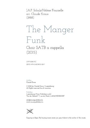 The Manger Funk. Christmas revisited for choir SATB (div.) a cappella