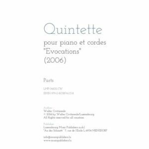 Quintette pour piano et cordes “Evocations”, parts