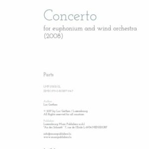 Concerto for euphonium and wind orchestra, parts