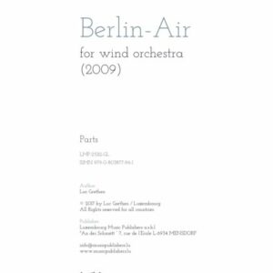 Berlin-Air, for wind orchestra, parts