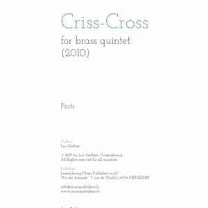 Criss-Cross for brass quintet, parts