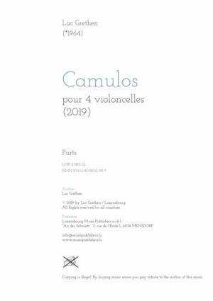 Camulos, pour 4 violoncelles, parts