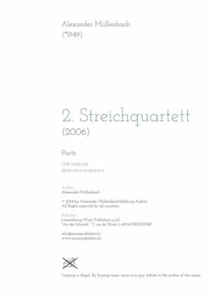 2. Streichquartett, parts
