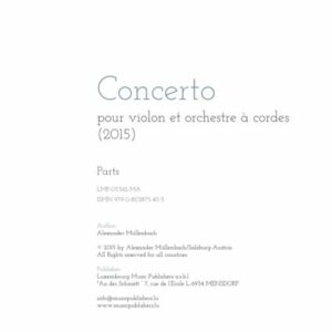 Concerto pour violon et orchestre à cordes, parts