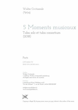 5 Moments musicaux pour Tuba solo et tuba consortium, parts
