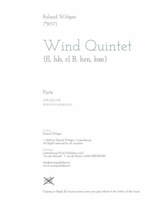 Wind Quintet (fl, hb, cl B, hrn, bsn), parts