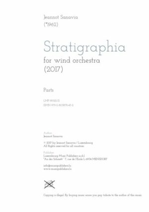 Stratigraphia, for wind orchestra, parts
