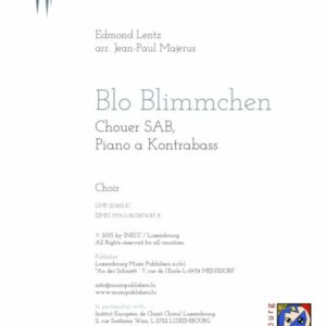 Blo Blimmchen, Edmond Lentz arr. Jean-Paul Majerus, Choir SAB choir part