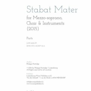 Stabat Mater, for Mezzo-soprano, Choir & Instruments, instrumental parts