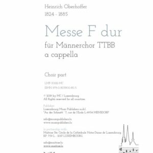 Messe in F-Dur, für Männerchor TTBB a cappella, choir part