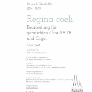 Regina coeli, Bearbeitung für gemischten Chor SATB und Orgel, choir part