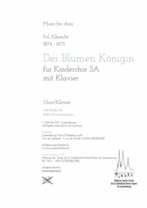 Der Blumen Königin, für Kinderchor SA mit Klavier, choir and piano