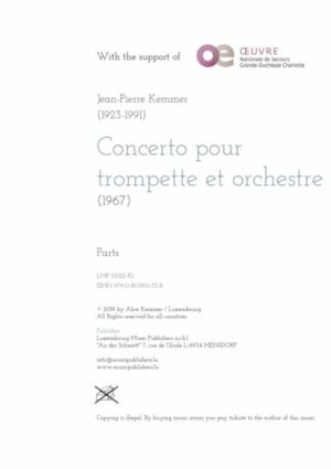 Concerto pour trompette et orchestre (1967), parts