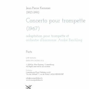 Concerto pour trompette version trompette et orchestre d’harmonie, parts