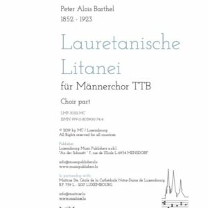 Lauretanische Litanei, für Männerchor TTB, choir part