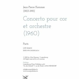 Concerto pour cor et orchestre, parts