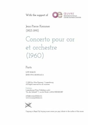 Concerto pour cor et orchestre, parts