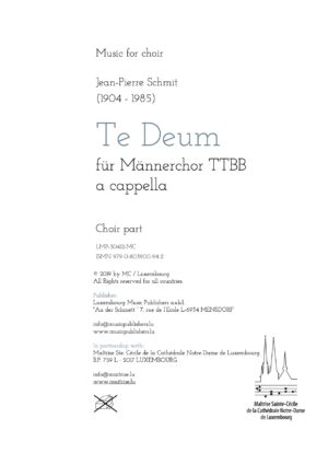 Te Deum für Männerchor TTBB, choir
