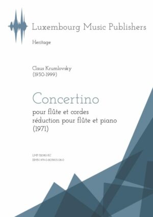 Concertino pour flûte et cordes, réduction pour piano