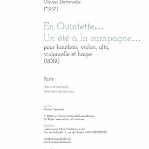 En Quintette…Un été à la campagne…pour hautbois, violon, alto, violoncelle et harpe, parts