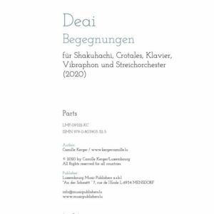 Deai, Begegnungen für Shakuhachi, Crotales, Klavier, Vibraphon, Streichorchester, parts